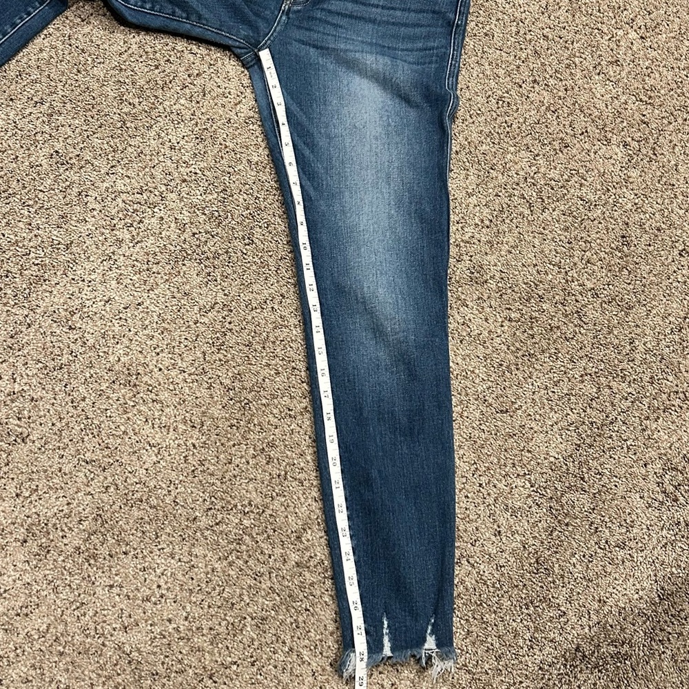 KanCan High Rise Skinny Frayed Raw Hem Denim Button Fly Ankle Jeans Women’s 29 - Picture 15 of 16